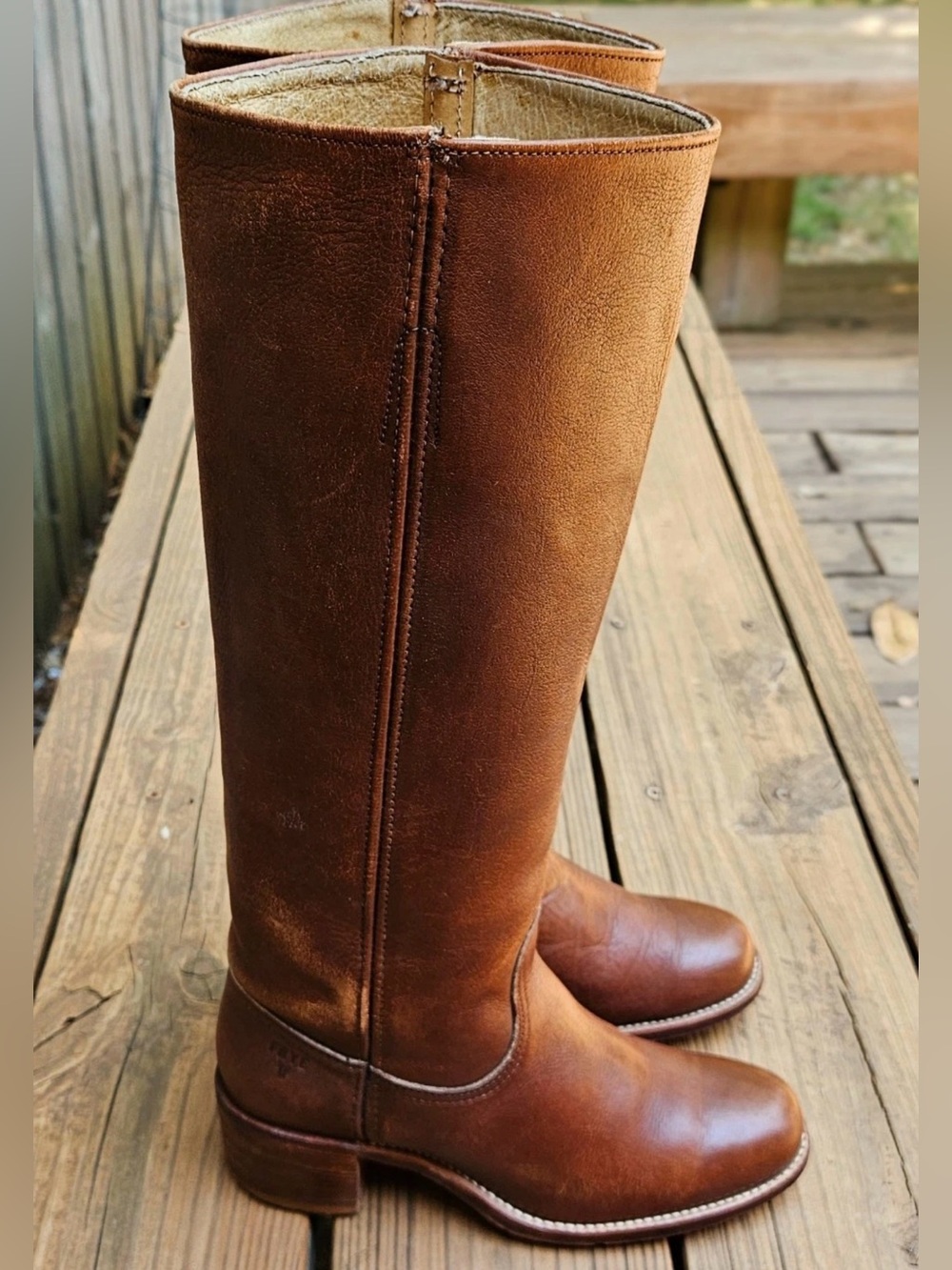 VINTAGE FRYE 15” TALL CAMPUS BOOTS SZ 7 - Picture 4 of 16